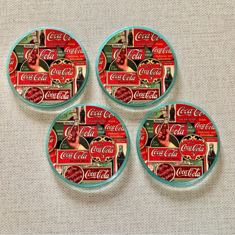 COCA-COLA Vintage Coasters Set Of 4